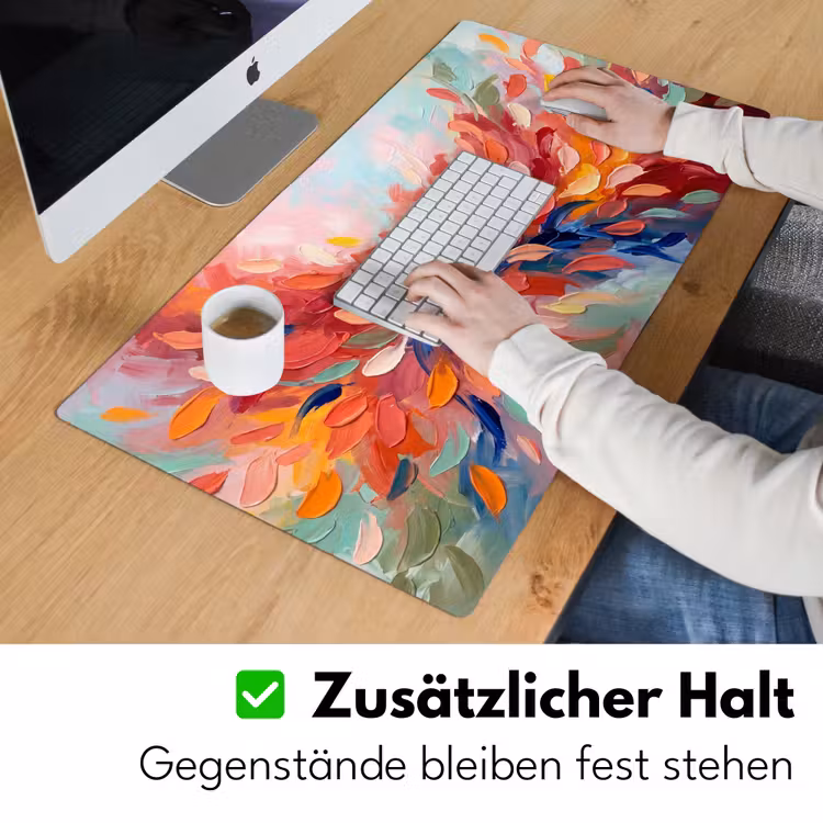 Bloemen - Abstract - Kunst - Modern Muismat XXL klein -ysfeer3_duits