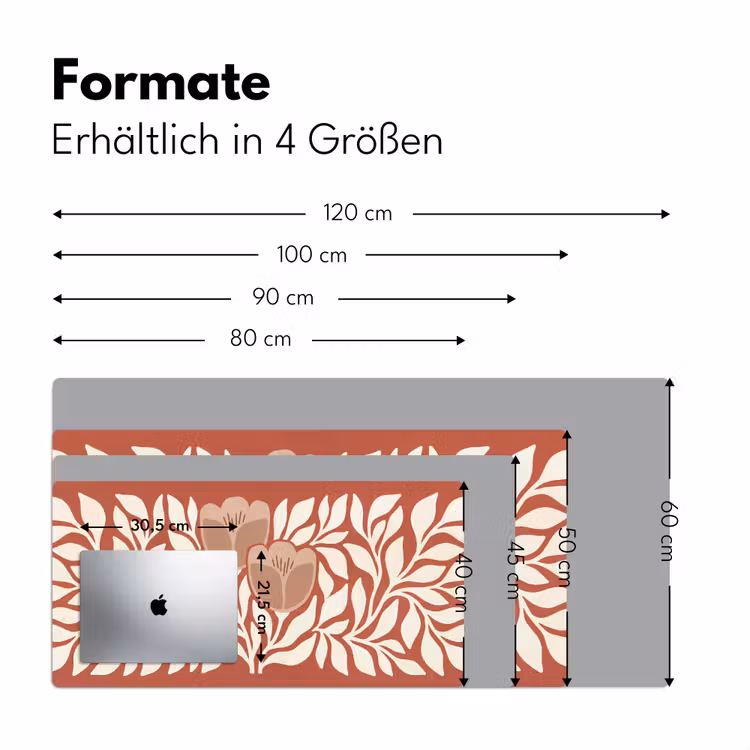 Bloemen - Abstract - Modern - Beige - Natuur Muismat XXL klein -ysfeer5_duits