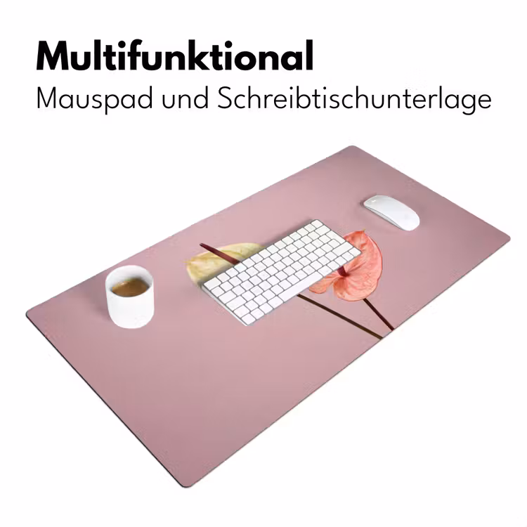 Bloemen - Anthuriums - Geel - Roze Muismat XXL klein -ysfeer4_duits