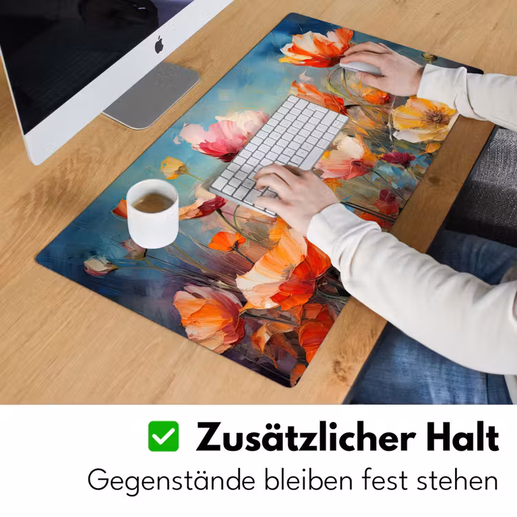 Bloemen - Watercolor - Kunst - Botanisch - Natuur Muismat XXL klein -ysfeer3_duits