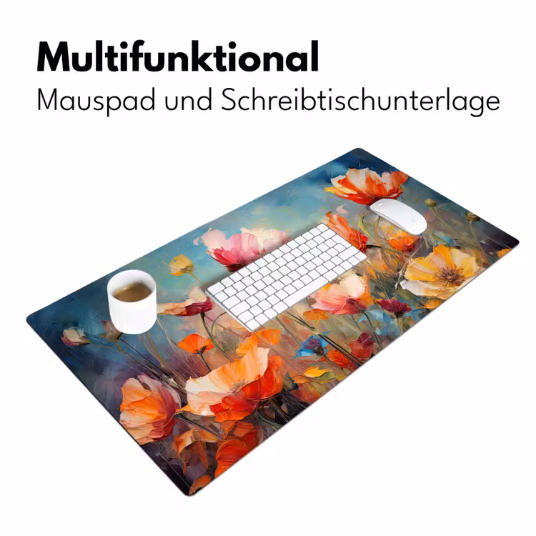Bloemen - Watercolor - Kunst - Botanisch - Natuur Muismat XXL klein -ysfeer4_duits