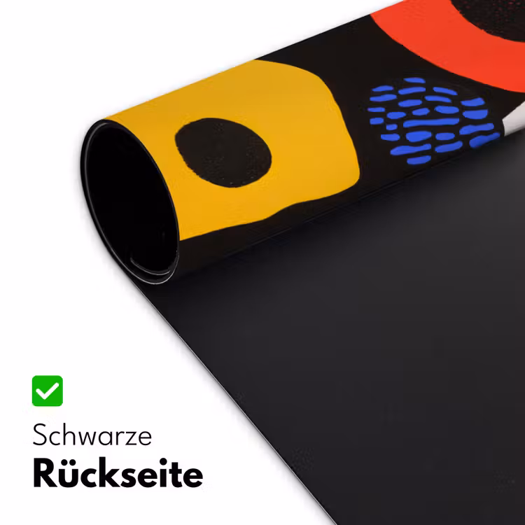 Bloemen - Bladeren - Abstract - Zwart Muismat XXL klein -ysfeer2_duits