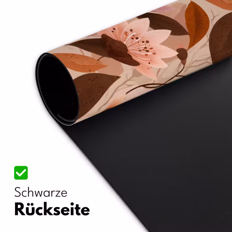 Bloemen - Bladeren - Bruin Muismat XXL klein 681 -ysfeer2_duits