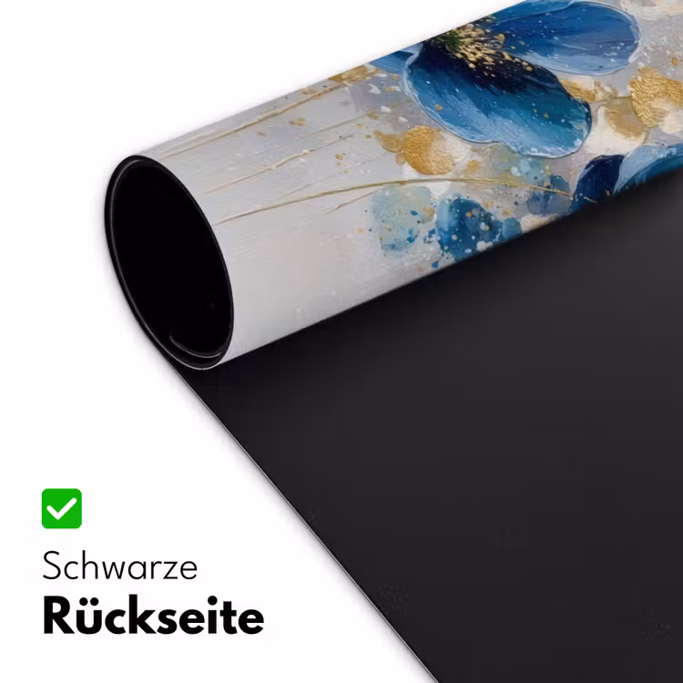 Bloemen - Blauw - Abstract Muismat XXL klein -ysfeer2_duits