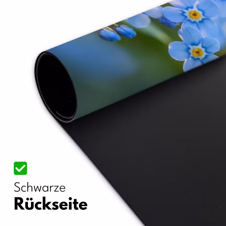 Bloemetjes - Blauw - Vergeet mij nietjes Muismat XXL klein -ysfeer2_duits