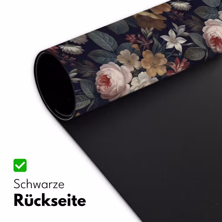 Bloemen - Boeket - Botanisch - Vintage - Donkere achtergrond Muismat XXL klein -ysfeer2_duits