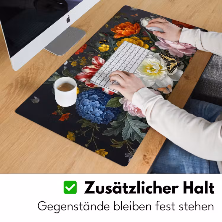 Bloemen - Boeket - Klassiek - Kleurrijk - Natuur Muismat XXL klein -ysfeer3_duits