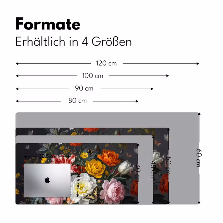 Bloemen - Boeket - Klassiek - Kleurrijk - Natuur Muismat XXL klein -ysfeer5_duits
