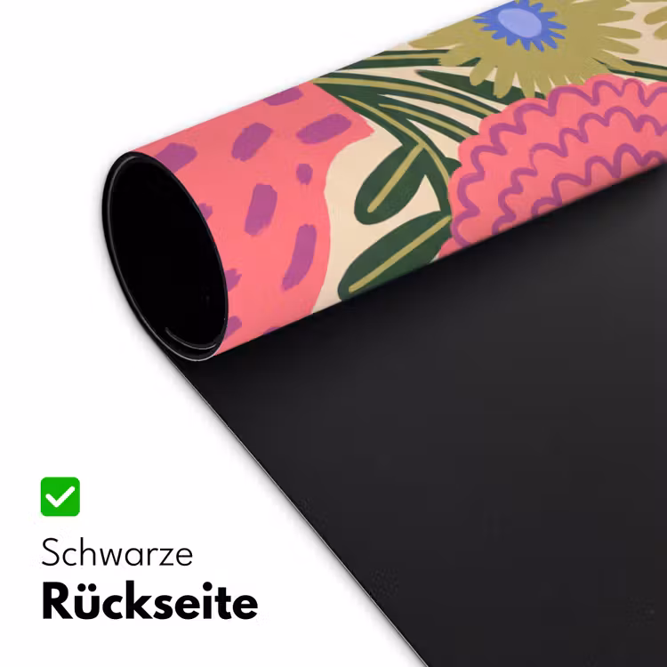 Schreibtischunterlage - Blumen – Blumenstrauß – Natur – Abstrakt – Rosa - Bloemen - Boeket - Natuur - Abstract - Roze Muismat XXL klein