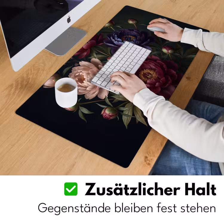 Bloemen - Boeket - Natuur - Modern - Donker Muismat XXL klein -ysfeer3_duits