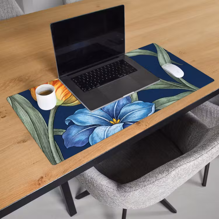 Schreibtischunterlage - Blumen – Botanik – Muster - Bloemen - Botanisch - Patroon Muismat XXL klein