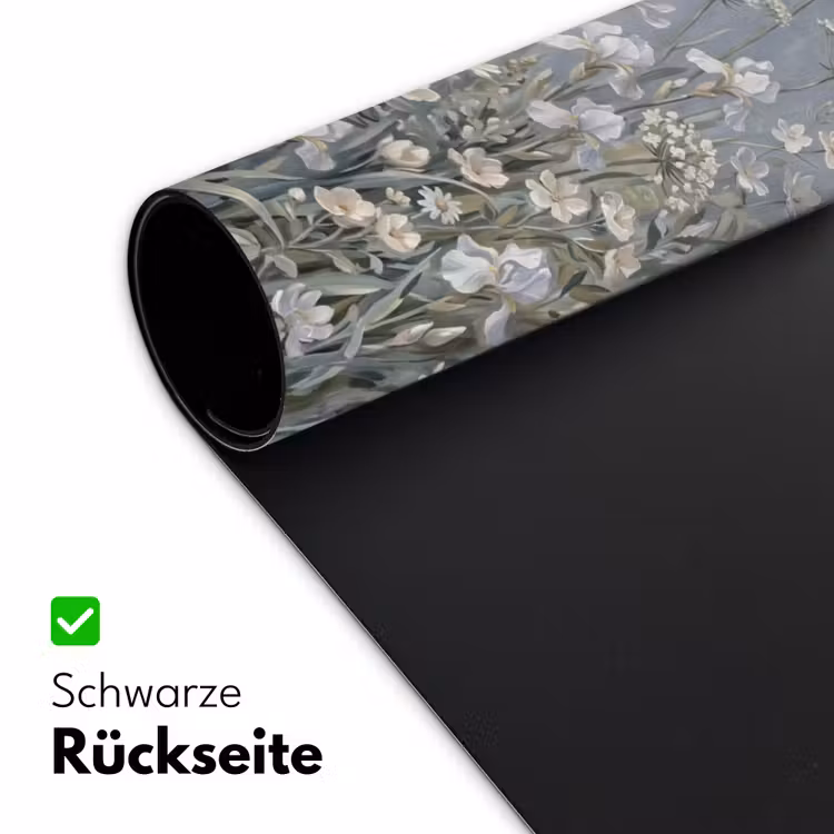 Bloemen - Botanisch - Blauw Muismat XXL klein -ysfeer2_duits