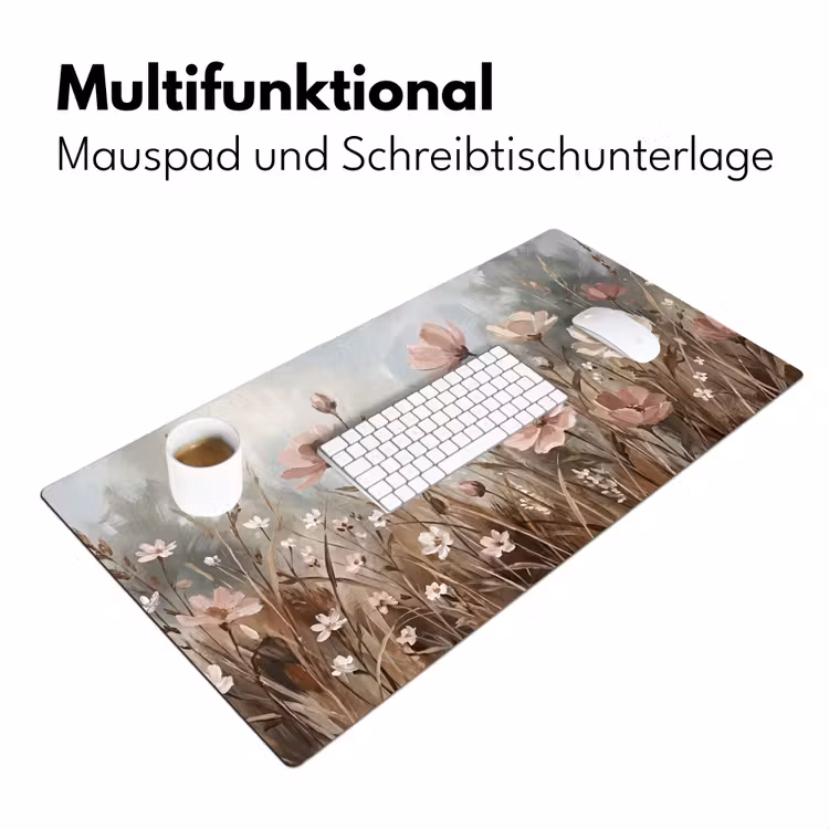 Bloemen - Botanisch - Schilderij - Pastel - Rustiek Muismat XXL klein -ysfeer4_duits