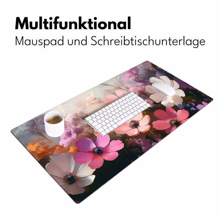 Bloemen - Kleurrijk - Bloei Muismat XXL klein -ysfeer4_duits