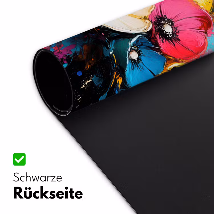 Bloemen - Kleurrijk - Graffiti - Modern - Boeket Muismat XXL klein -ysfeer2_duits