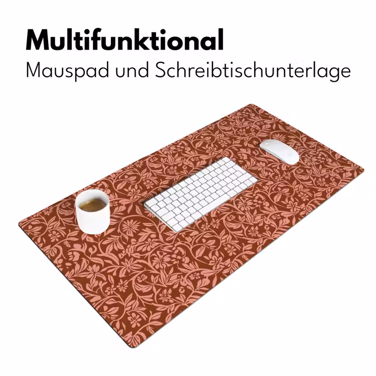 Bloemen - Print - Roze Muismat XXL klein 681 -ysfeer4_duits