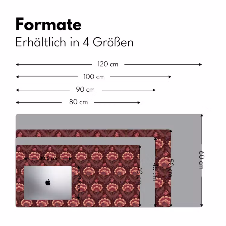 Bloemen - Waaier - Paars Muismat XXL klein 681 -ysfeer5_duits