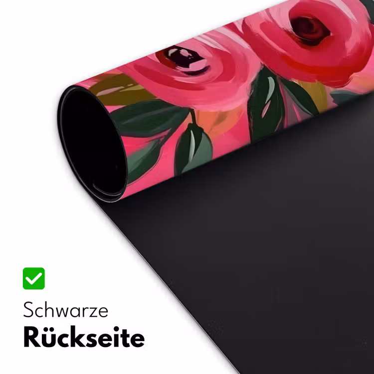 Bloemen - Verf - Roze Muismat XXL klein -ysfeer2_duits