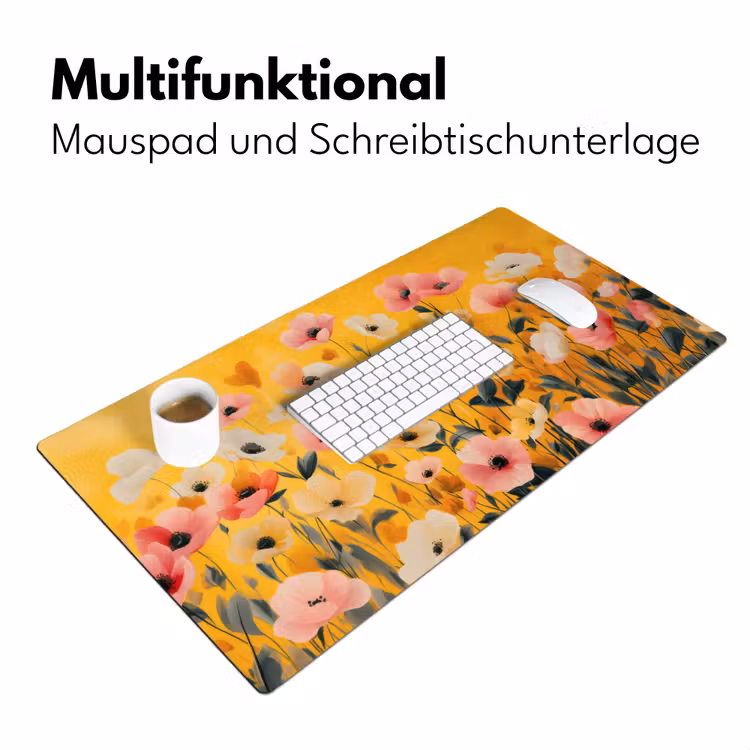 Bloemen - Veld - Geel Muismat XXL klein -ysfeer4_duits