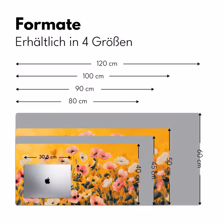 Bloemen - Veld - Geel Muismat XXL klein -ysfeer5_duits