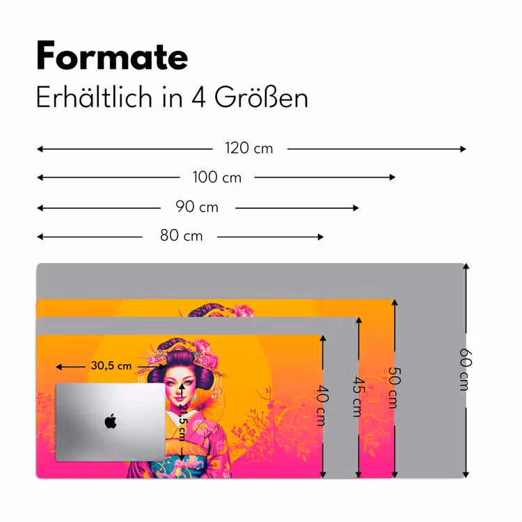 Bloemen - Vrouw - Kimono - Roze Muismat XXL klein -ysfeer5_duits