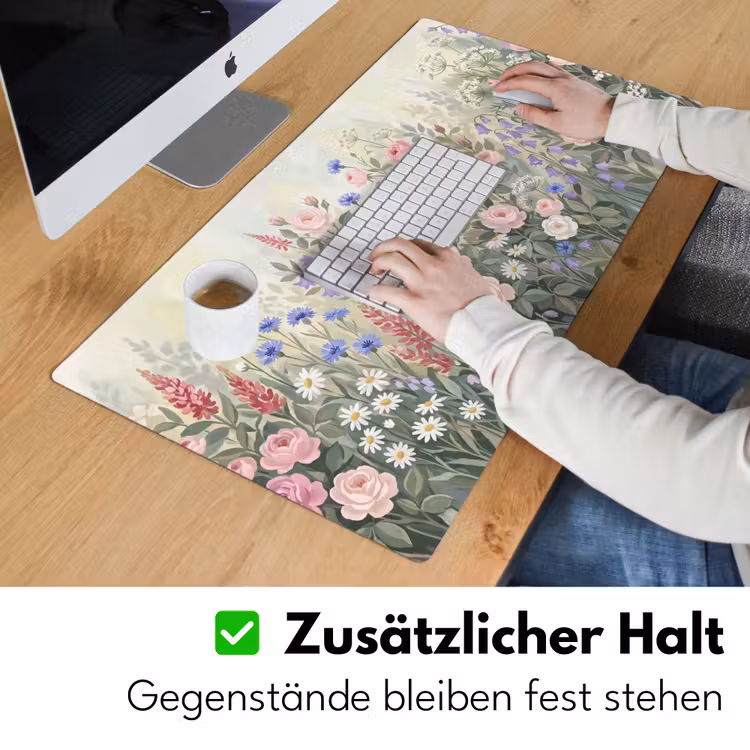 Bloemen - Tuin - Natuur - Kleurrijk Muismat XXL klein -ysfeer3_duits