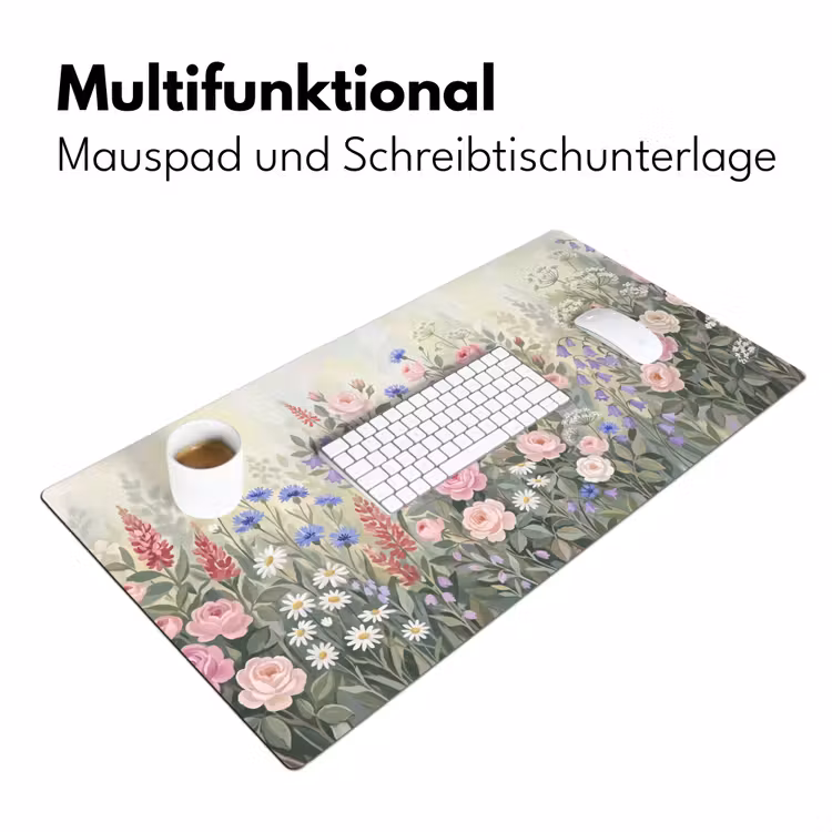 Bloemen - Tuin - Natuur - Kleurrijk Muismat XXL klein -ysfeer4_duits