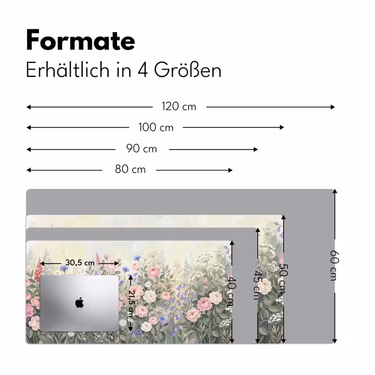 Bloemen - Tuin - Natuur - Kleurrijk Muismat XXL klein -ysfeer5_duits
