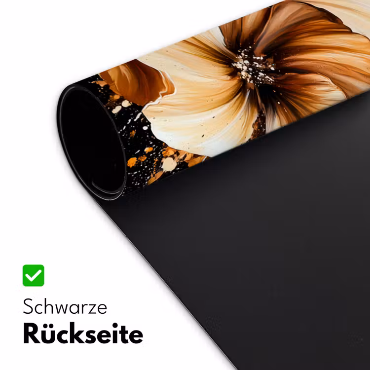Bloemen - Goud - Graffiti - Zwart - Abstract Muismat XXL klein -ysfeer2_duits