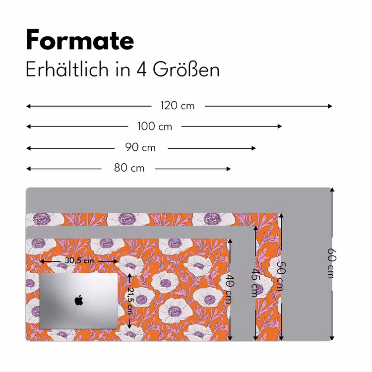 Bloemen - Grafisch - Oranje Muismat XXL klein 681 -ysfeer5_duits