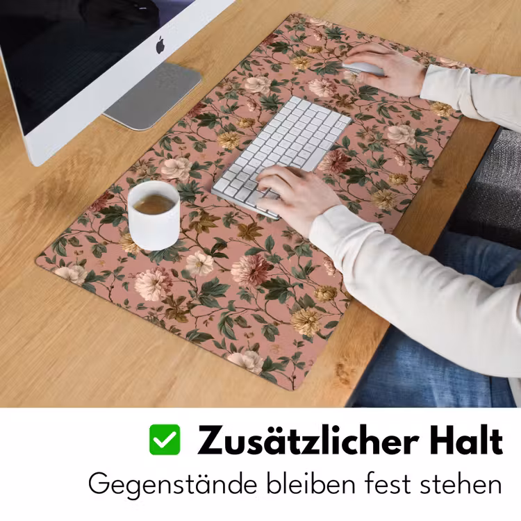 Bloemen - Klassiek - Roze Muismat XXL klein 681 -ysfeer3_duits