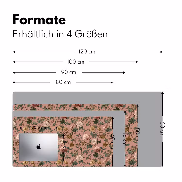 Bloemen - Klassiek - Roze Muismat XXL klein 681 -ysfeer5_duits