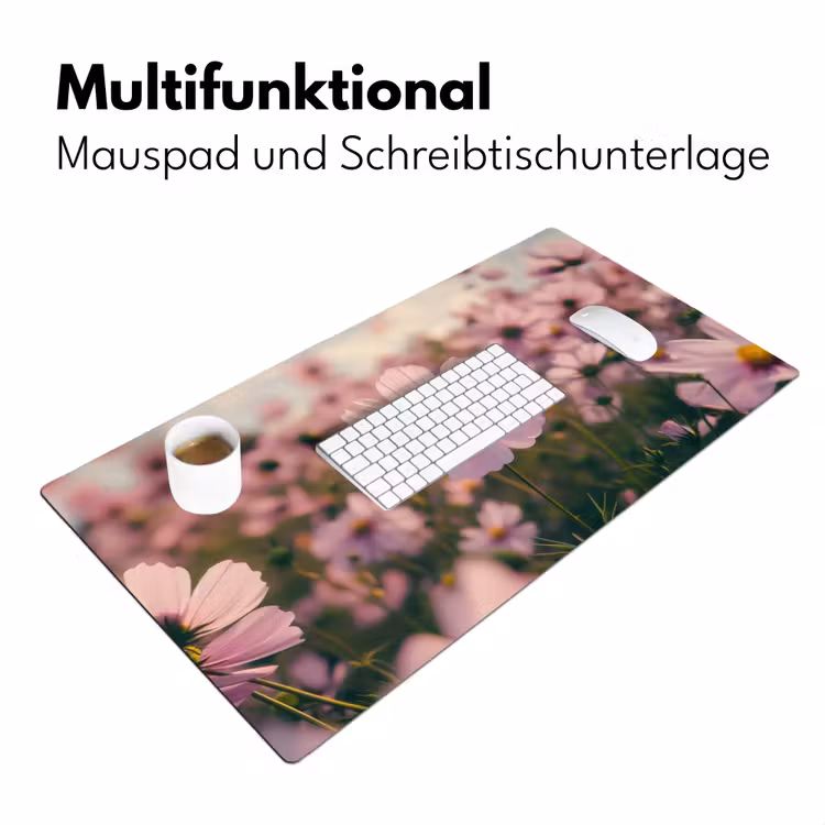 Bloemen - Paars - Wazig Muismat XXL klein -ysfeer4_duits