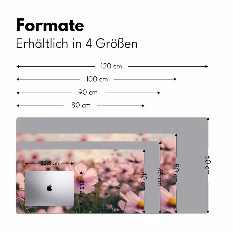 Bloemen - Paars - Wazig Muismat XXL klein -ysfeer5_duits
