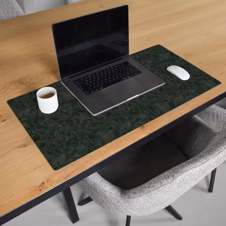 Bloemen - Lijnen - Groen Muismat XXL klein 681 -sfeer1