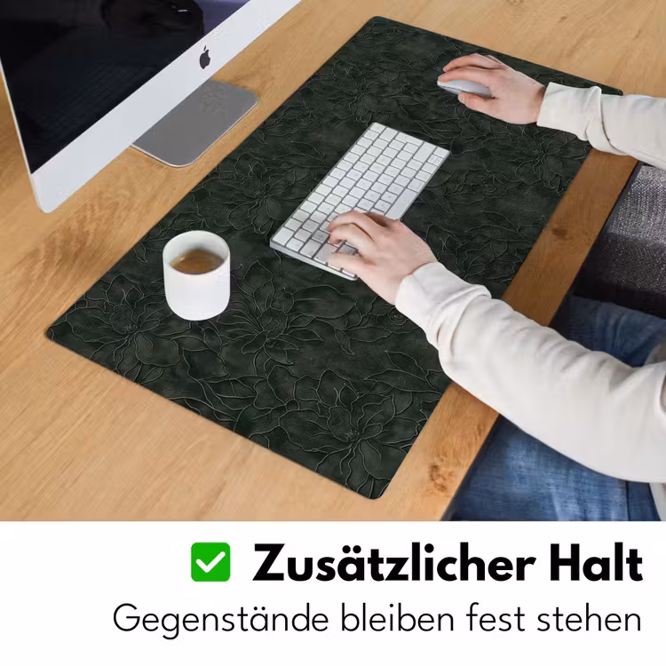 Bloemen - Lijnen - Groen Muismat XXL klein 681 -ysfeer3_duits