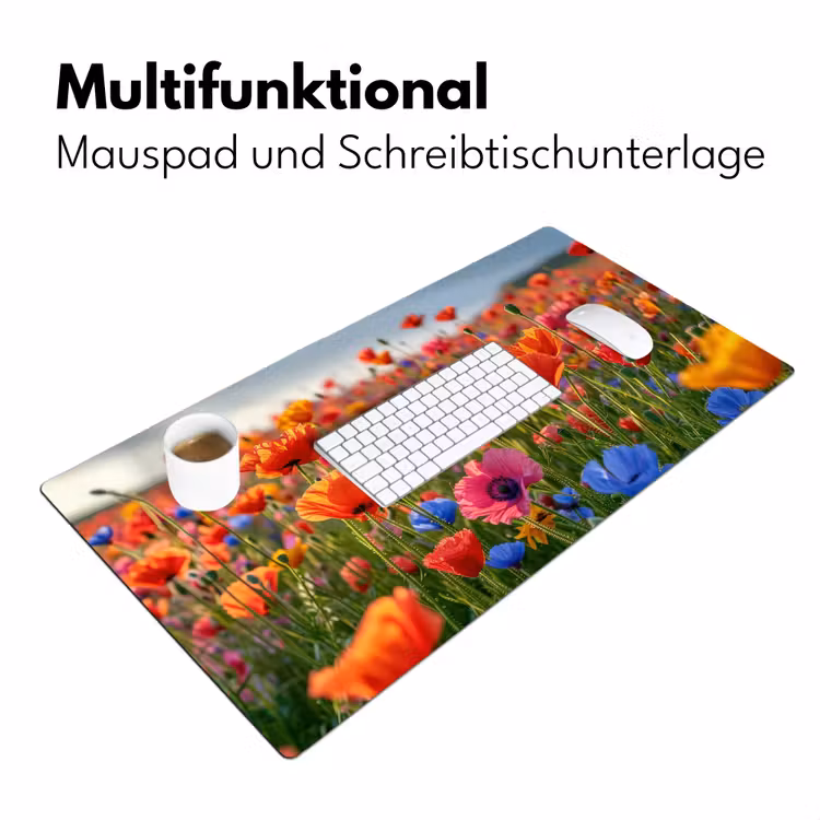 bloemen-klaprozen-kleurrijk-natuur Muismat XXL klein -ysfeer4_duits