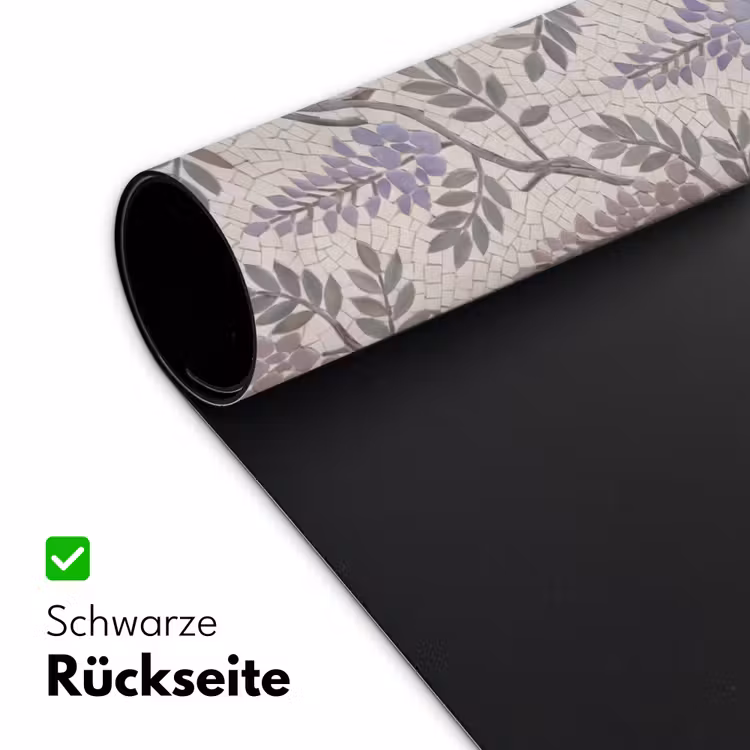 Bloemen - Mozaïek - Natuur - Patroon - Paars Muismat XXL klein -ysfeer2_duits