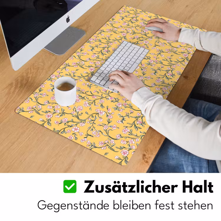 Bloemen - Motief - Geel Muismat XXL klein 681 -ysfeer3_duits