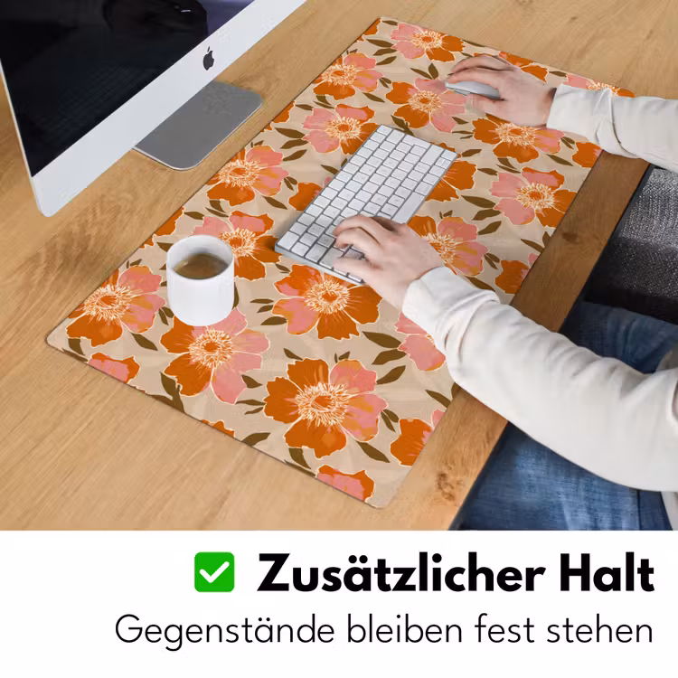 Bloemen - Motief - Retro Muismat XXL klein 681 -ysfeer3_duits