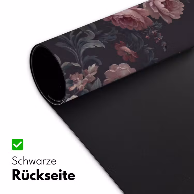 Bloemen - Patroon - Sierlijk - Roze - Donker Muismat XXL klein -ysfeer2_duits