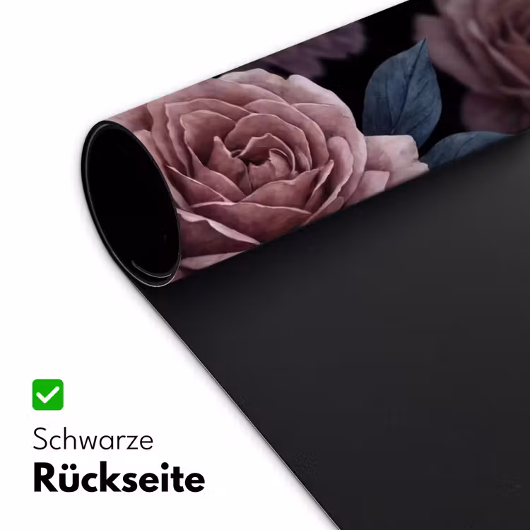 Bloemen - Patroon - Donker - Botanisch - Paars Muismat XXL klein -ysfeer2_duits