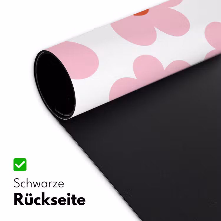 Bloemen - Patroon - Modern - Roze - Wit Muismat XXL klein -ysfeer2_duits