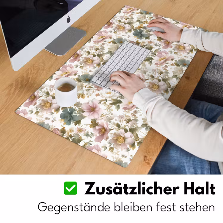 Bloemen - Patroon - Pastel Muismat XXL klein 681 -ysfeer3_duits
