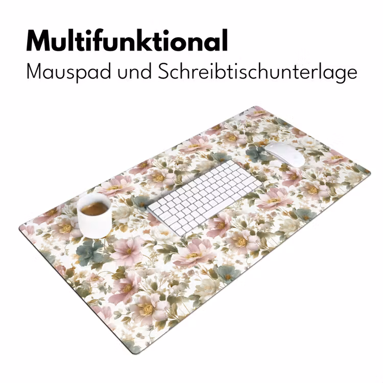 Bloemen - Patroon - Pastel Muismat XXL klein 681 -ysfeer4_duits