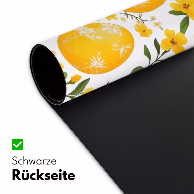 Bloemen - Paaseieren - Geel Muismat XXL klein -ysfeer2_duits