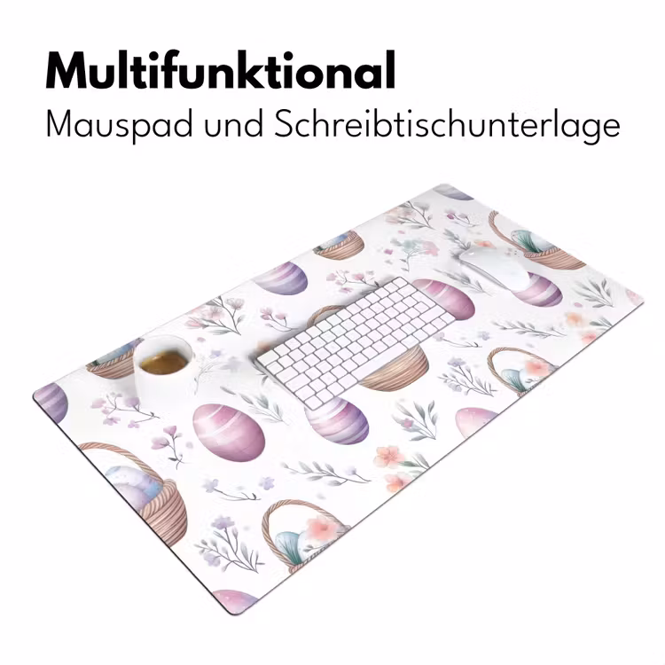 Bloemen - Paaseieren - Patroon Muismat XXL klein -ysfeer4_duits