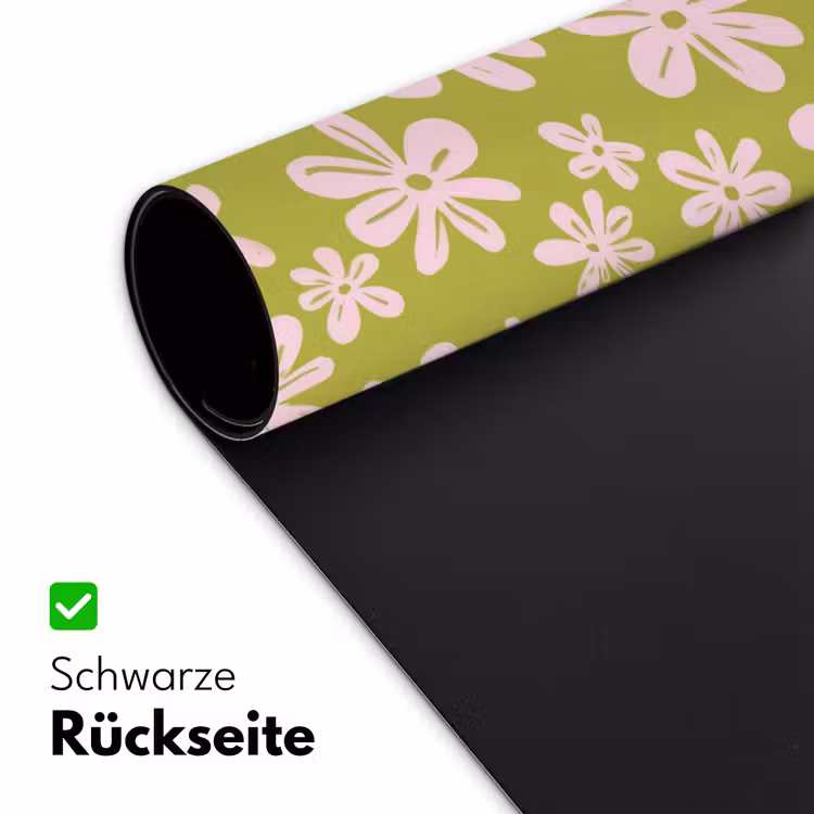 Bloemen - Roze - Getekend - Patroon Muismat XXL klein -ysfeer2_duits