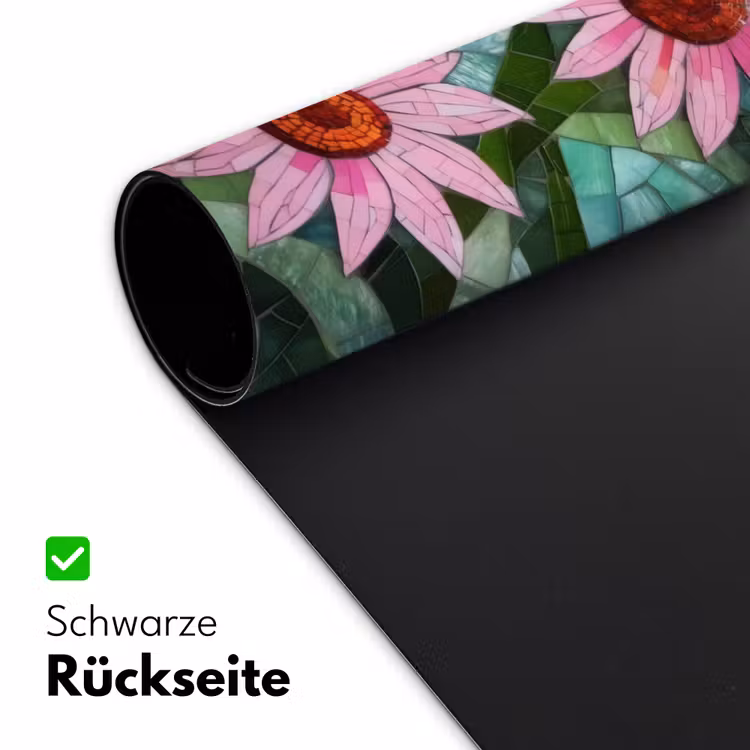 Bloemen - Roze - Glasmozaïek Muismat XXL klein -ysfeer2_duits