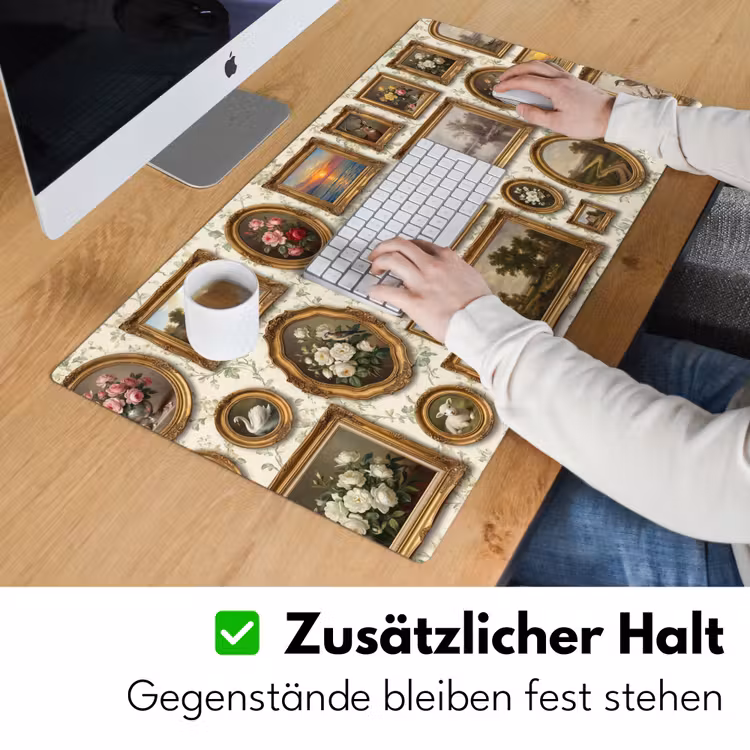 Bloemen - Roze - Stilleven - Klassiek Muismat XXL klein -ysfeer3_duits